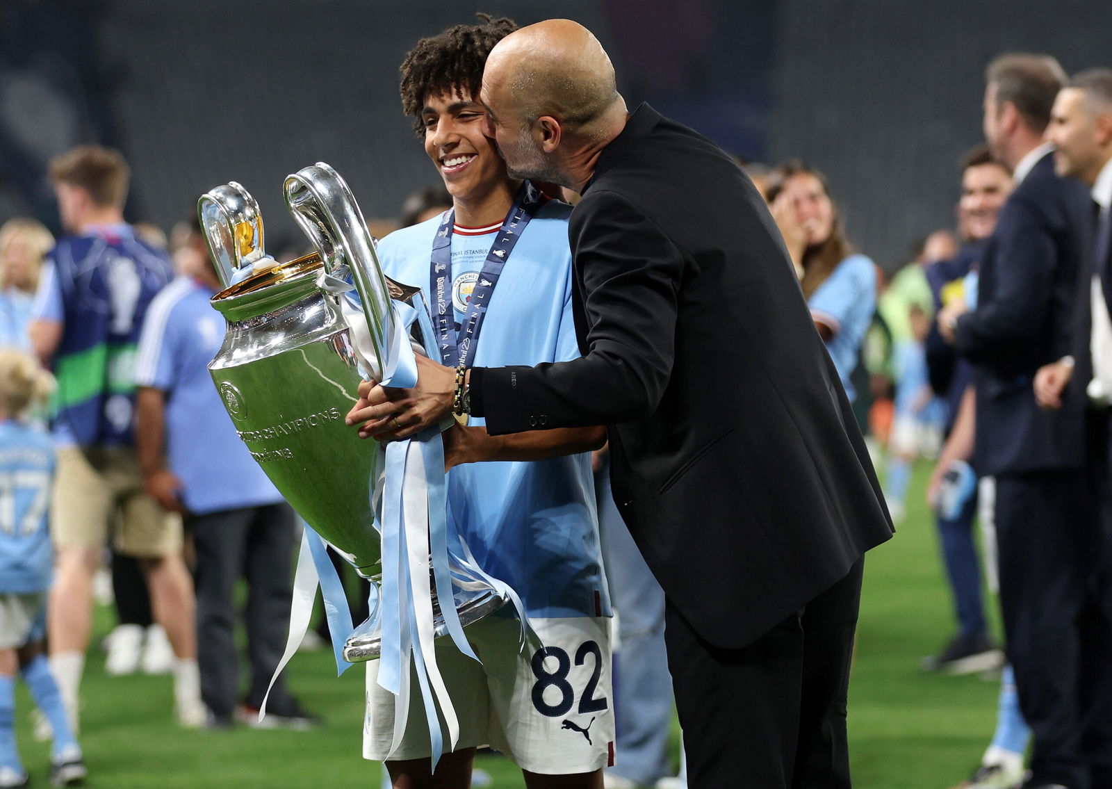 ISTANBUL - Maximo Perrone of Manchester City FC with UEFA