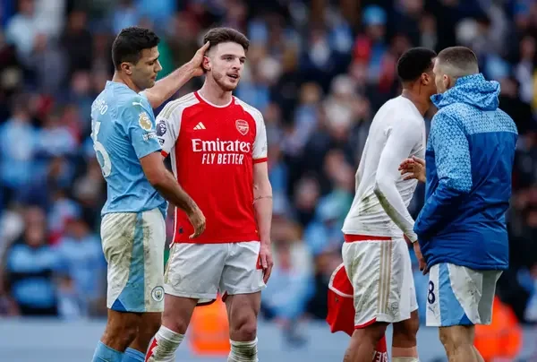 Declan Rice makes significant Rodri admission amid Arsenal and Manchester City title battle